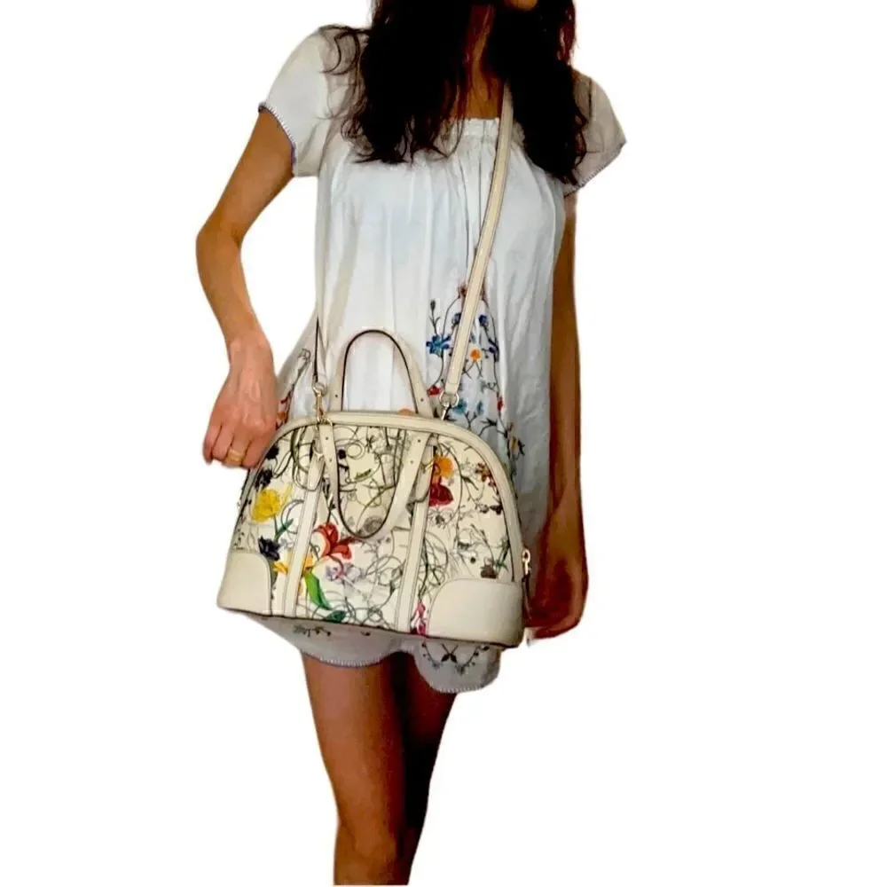 Gucci floral Dome tote with shoulder strap